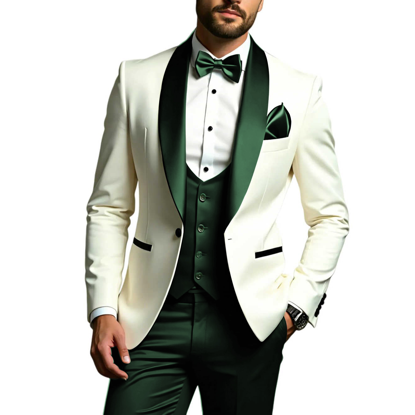 Men Formal Wear Modern - Men's 3 Piece Suits Slim Fit
