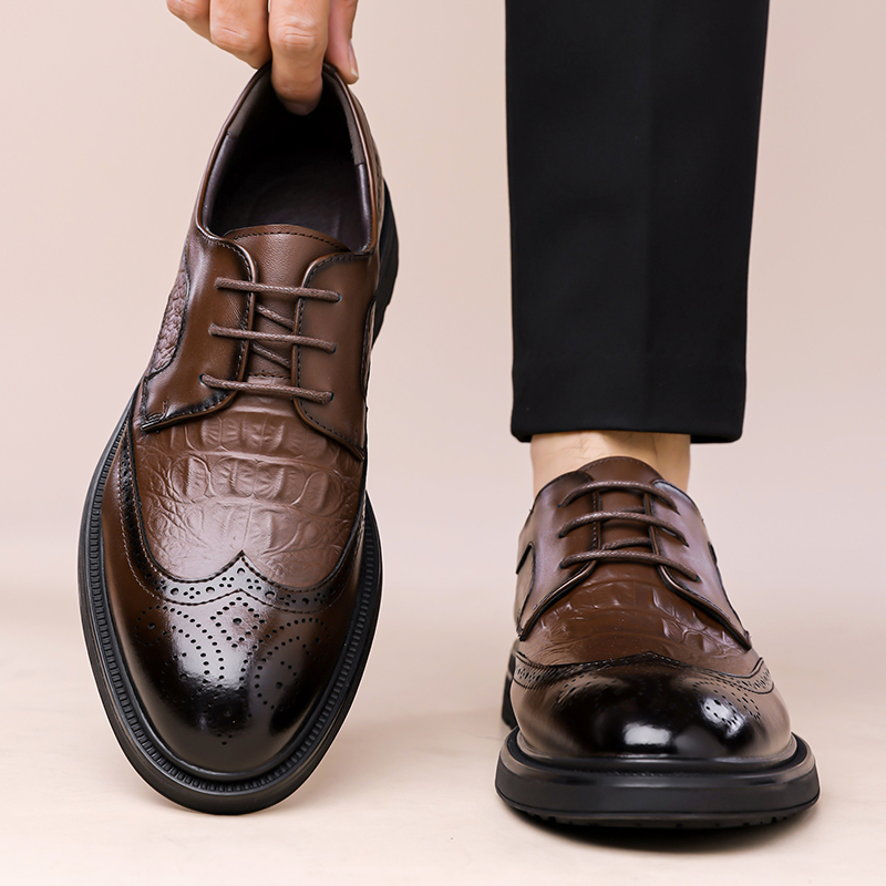 Summer New Leather Shoes Men's - Formal Men Office Wear Sandals ulasan dan harga