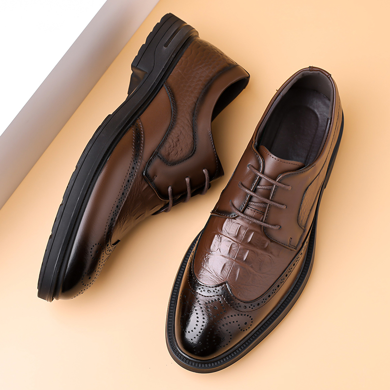 Summer New Leather Shoes Men's - Formal Men Office Wear Sandals ulasan dan harga