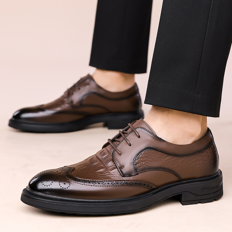 Summer New Leather Shoes Men's - Formal Men Office Wear Sandals ulasan dan harga