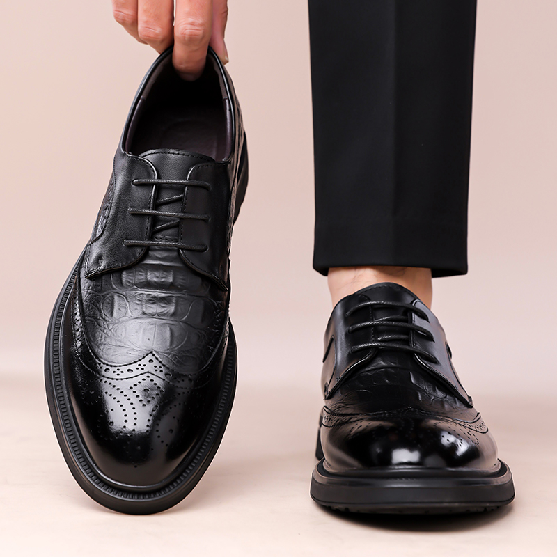 Summer New Leather Shoes Men's - Formal Men Office Wear Sandals ulasan dan harga