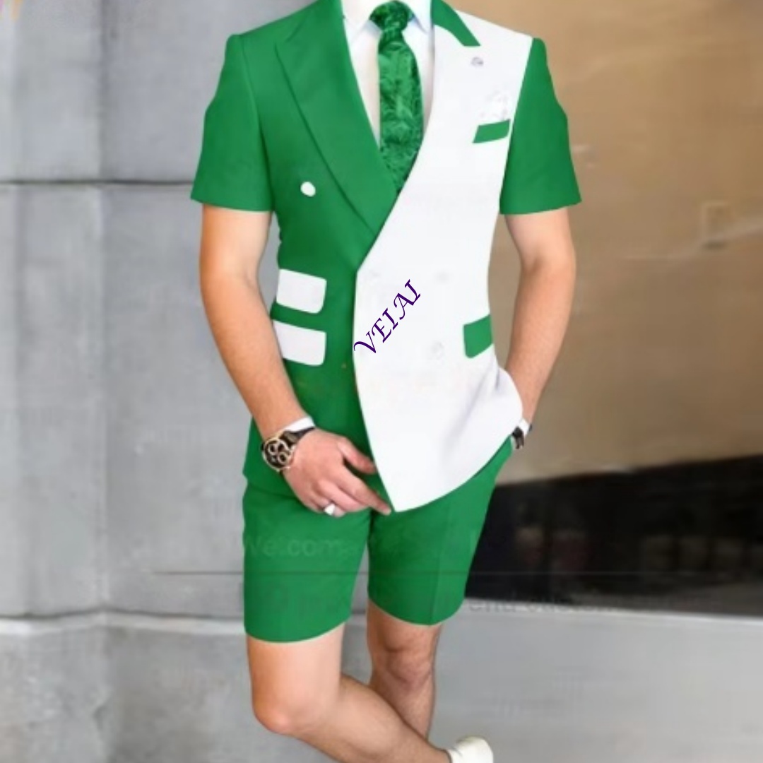 Summer Men's 2-Piece Casual Su - Formal Men Party Wear Jacket ulasan dan harga