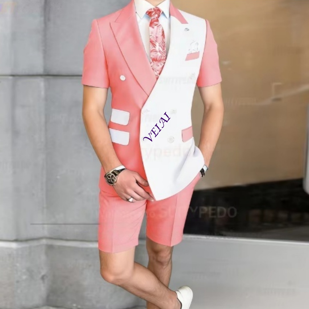 Summer Men's 2-Piece Casual Su - Formal Men Party Wear Jacket ulasan dan harga