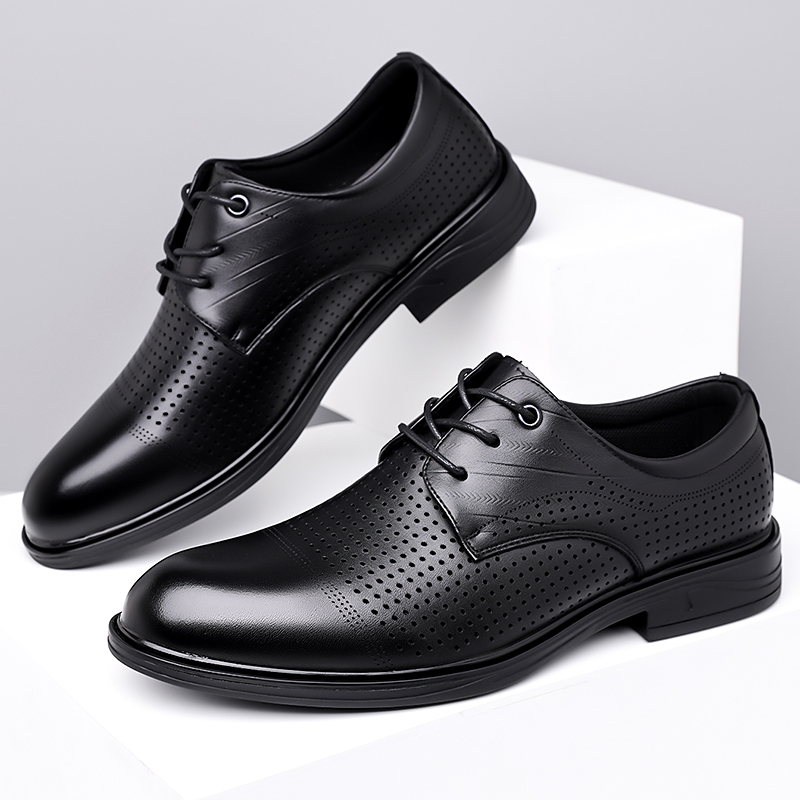 Summer New Leather Shoes Men's - Formal Men Office Wear Sandals ulasan dan harga