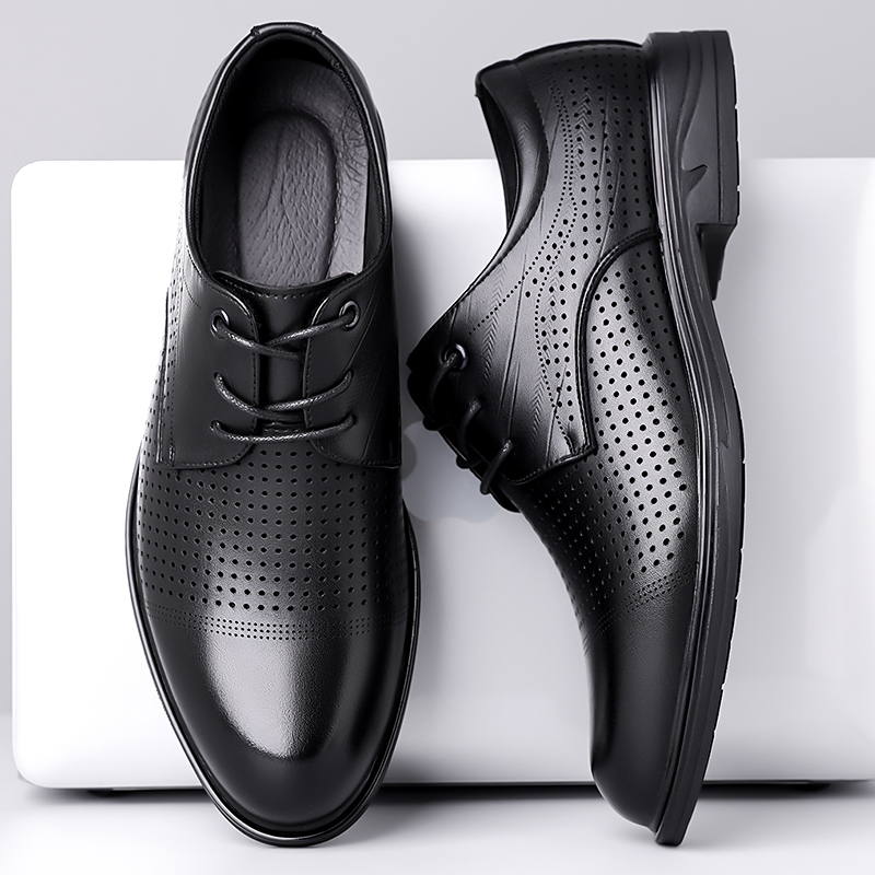 Summer New Leather Shoes Men's - Formal Men Office Wear Sandals ulasan dan harga