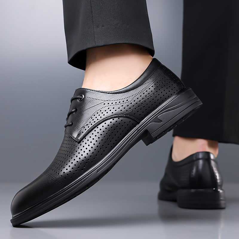 Summer New Leather Shoes Men's - Formal Men Office Wear Sandals ulasan dan harga