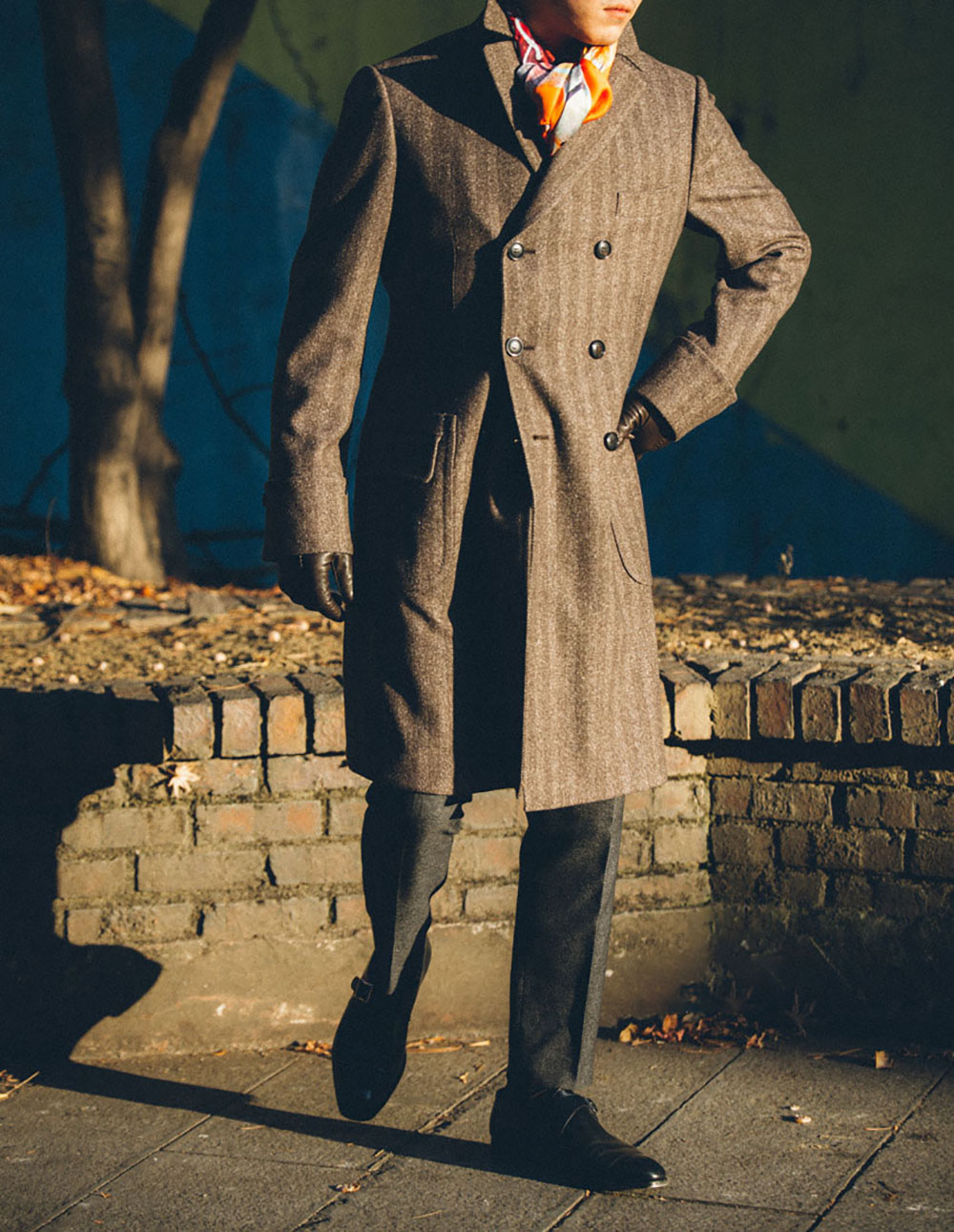 Vintage Wool Blend Herringbone - Men Formal Wear With Coat ulasan dan harga