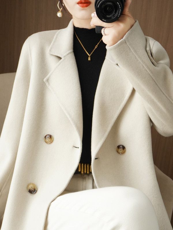 Trendy Thickened Woolen Coat W - Wool Suit Jacket ulasan dan harga