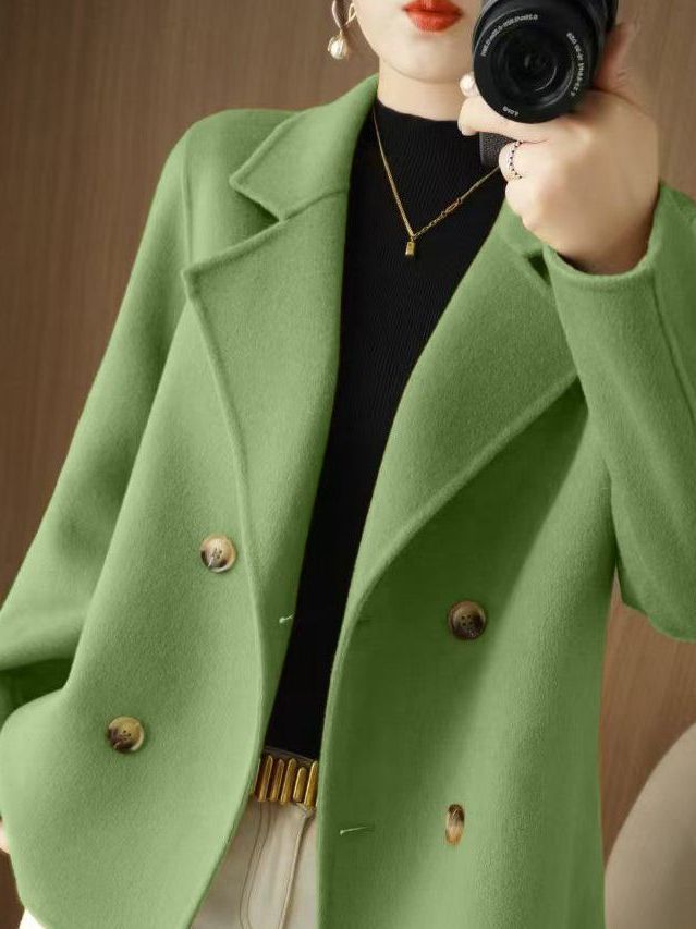 Trendy Thickened Woolen Coat W - Wool Suit Jacket ulasan dan harga