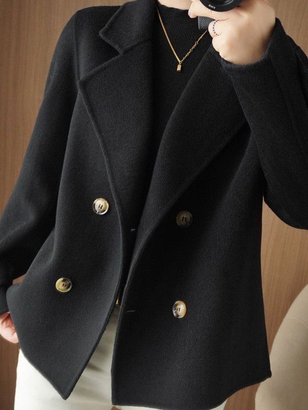 Trendy Thickened Woolen Coat W - Wool Suit Jacket ulasan dan harga