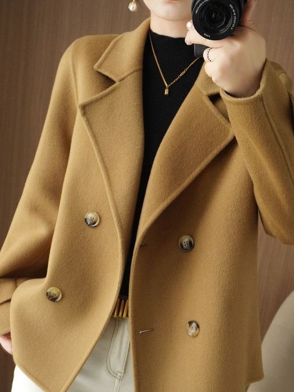 Trendy Thickened Woolen Coat W - Wool Suit Jacket ulasan dan harga