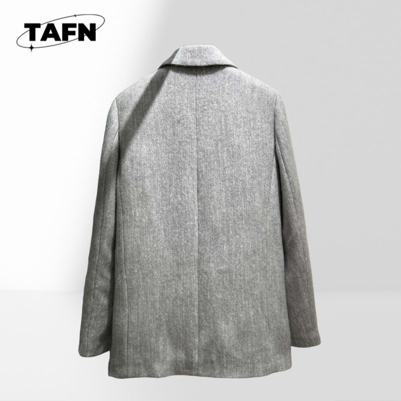 Women Classic Plaid Blazer Sty - Wool Suit Jacket ulasan dan harga