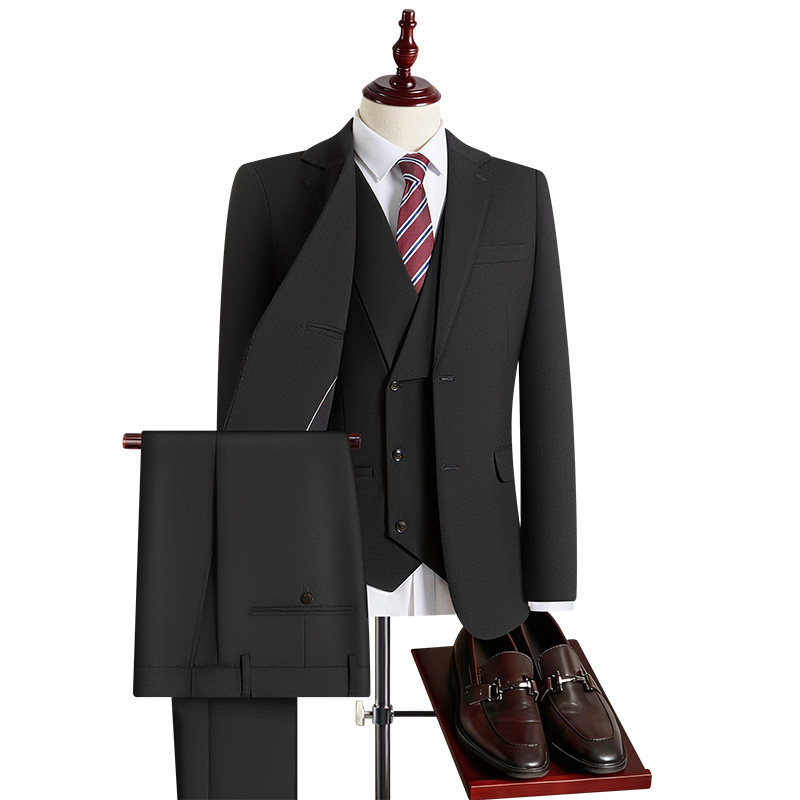 Men's Khaki 3-Piece Slim Fit B - Khaki Formal Wear Men ulasan dan harga
