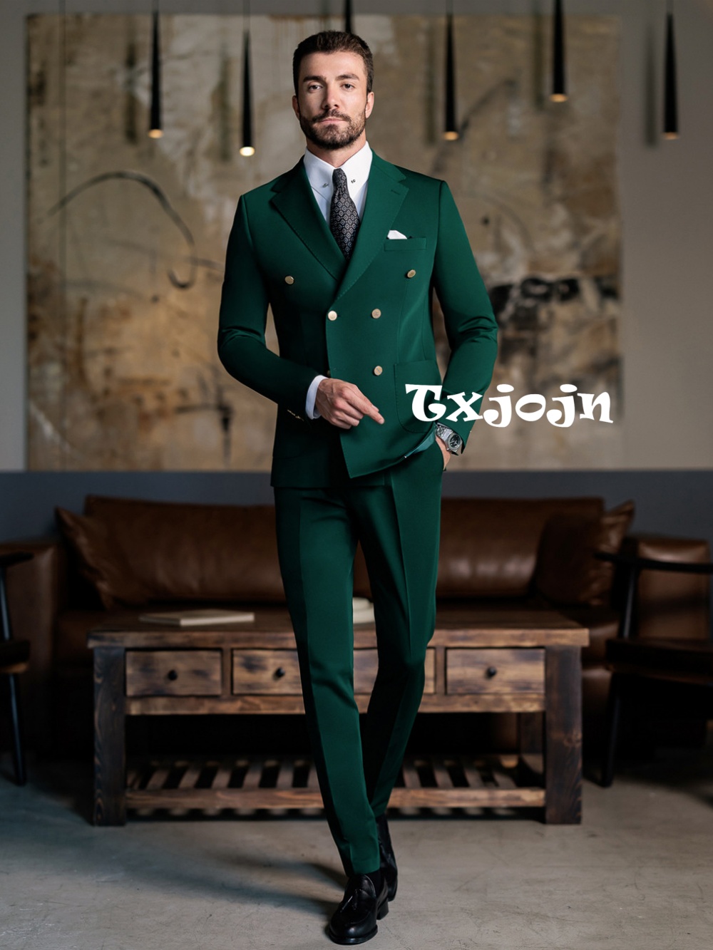 Green Formal Man Slim Fit Suit - Formal Men Party Wear Jacket ulasan dan harga