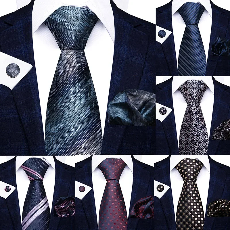 High-grade Polyester Silk Tie  - Men Formal Wear With Scarf ulasan dan harga