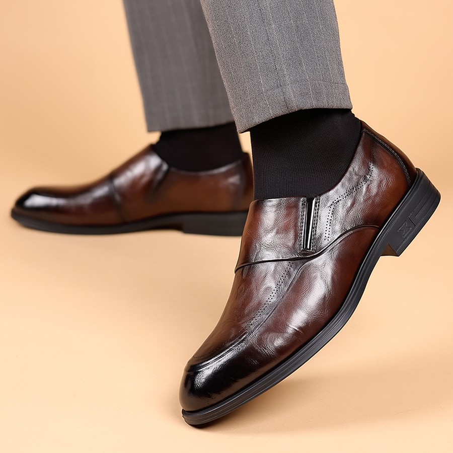 Men's Slip-On Dress Shoes, Poi - Formal Upper Wear Men ulasan dan harga