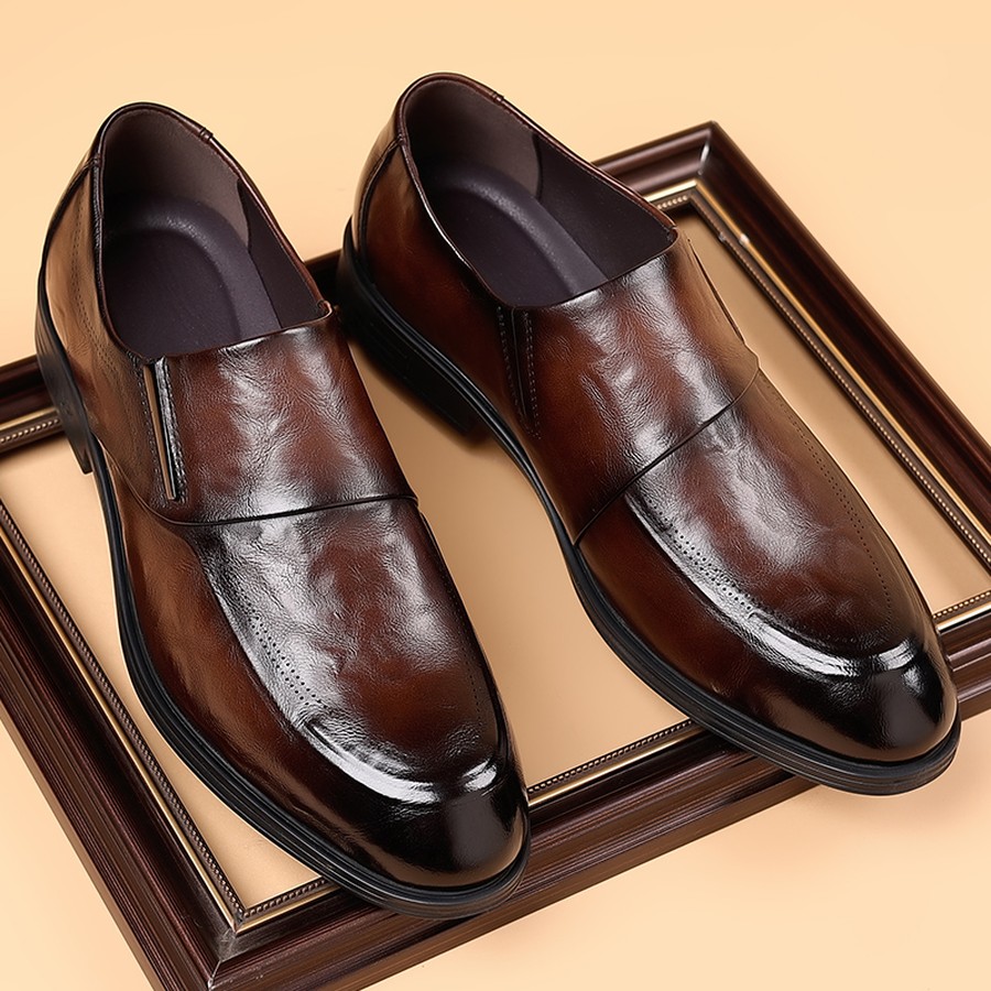 Men's Slip-On Dress Shoes, Poi - Formal Upper Wear Men ulasan dan harga