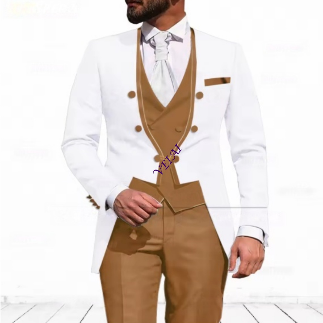 Customized Sky Blue 3-Piece Su - Formal Men Party Wear Jacket ulasan dan harga