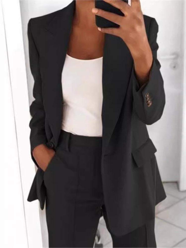 Women's Autumn New Fashion But - Wool Suit Jacket ulasan dan harga
