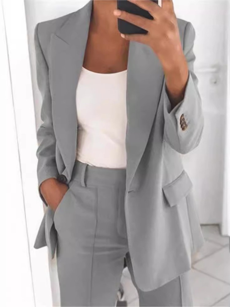 Women's Autumn New Fashion But - Wool Suit Jacket ulasan dan harga