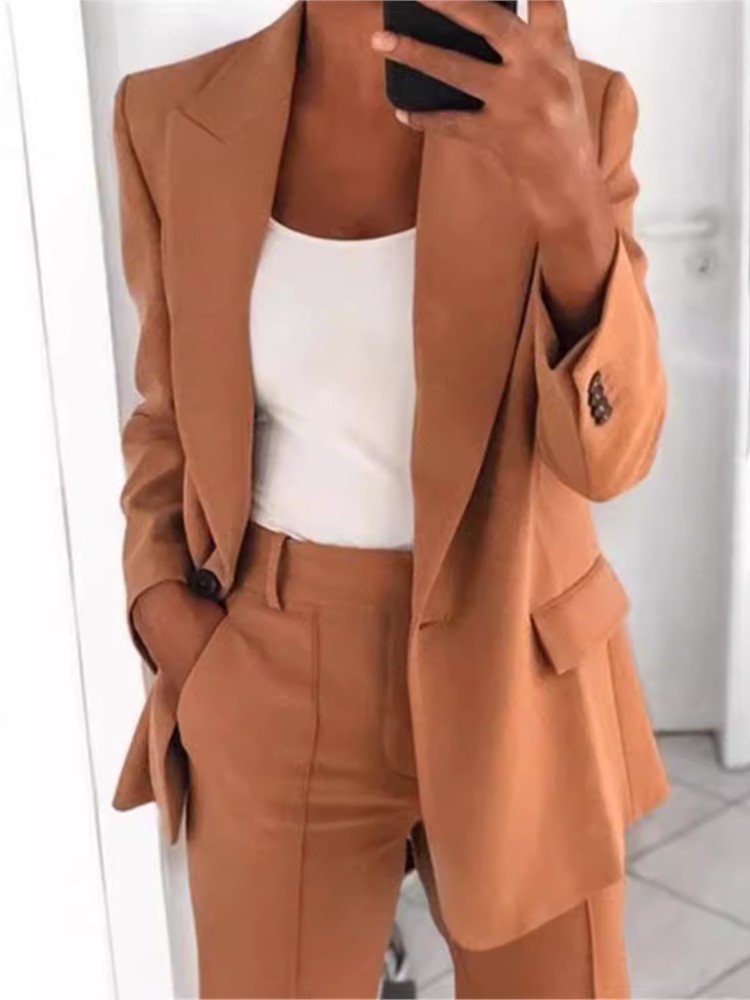 Women's Autumn New Fashion But - Wool Suit Jacket ulasan dan harga
