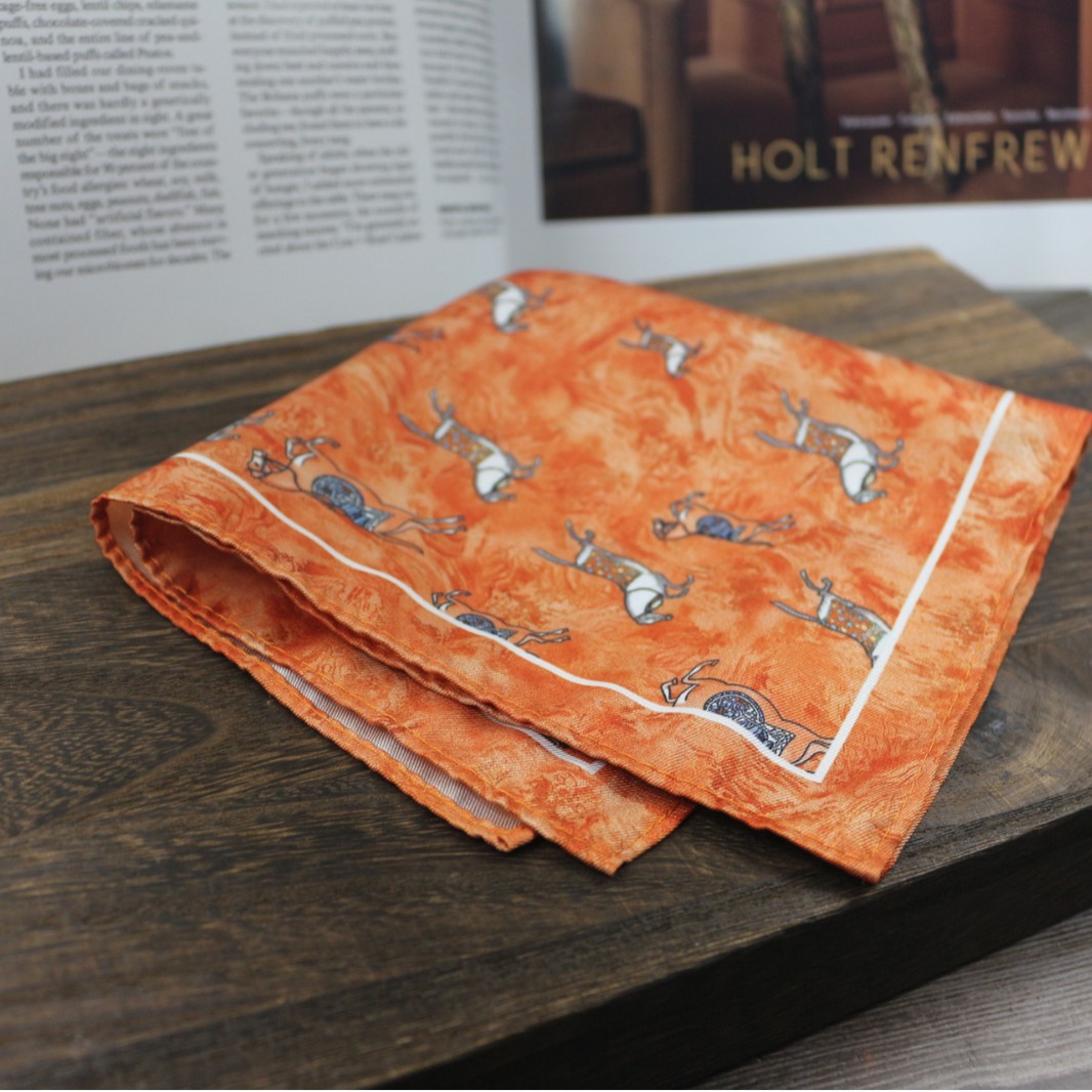 Vintage Print Pocket Square  M - Men Formal Wear With Scarf ulasan dan harga
