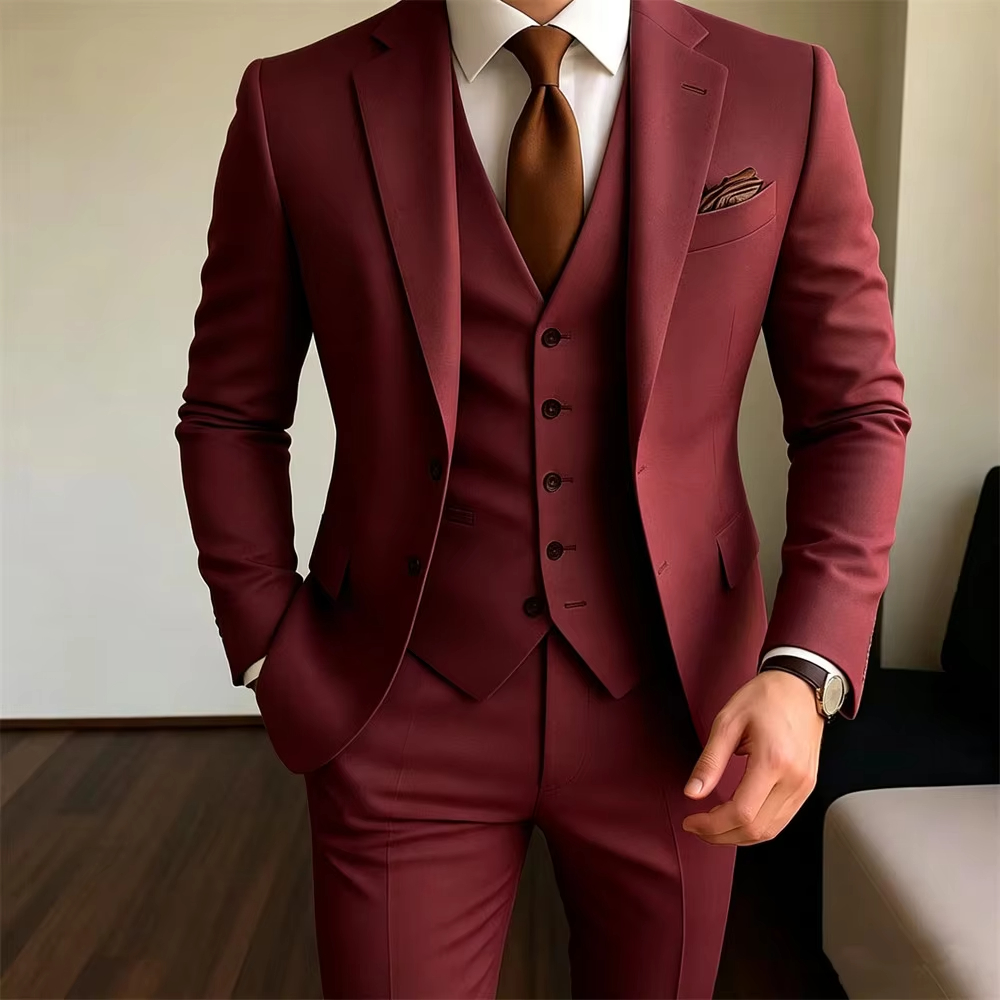 Khaki Men's Suits 3 Pieces Jac - Khaki Formal Wear Men ulasan dan harga