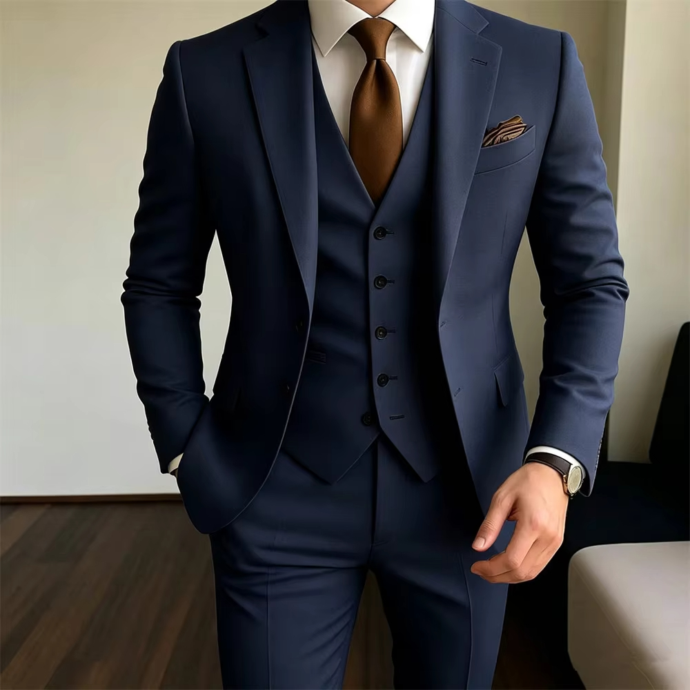 Khaki Men's Suits 3 Pieces Jac - Khaki Formal Wear Men ulasan dan harga