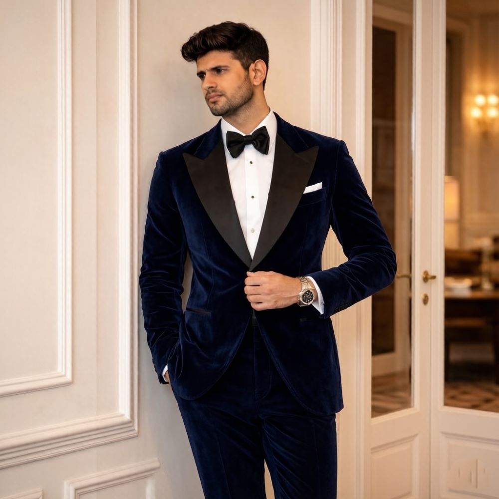 Velvet Suits for Men Slim Fit  - Formal Men Party Wear Jacket ulasan dan harga