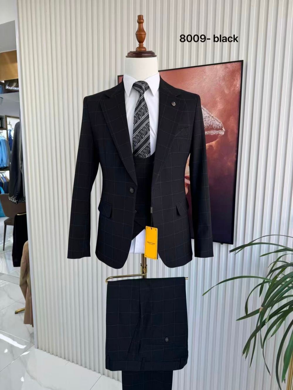 Men's Plaid Tuxedo 3 Pieces Ja - Formal Men Party Wear Jacket ulasan dan harga