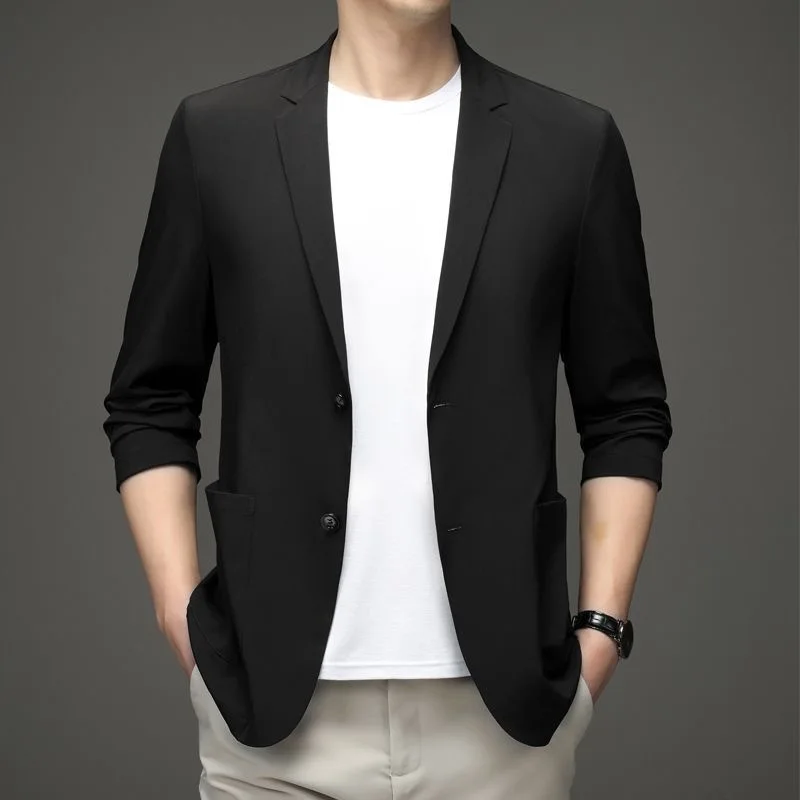 New Summer Men Thin Blazers Bu - Men Formal Wear With Coat ulasan dan harga