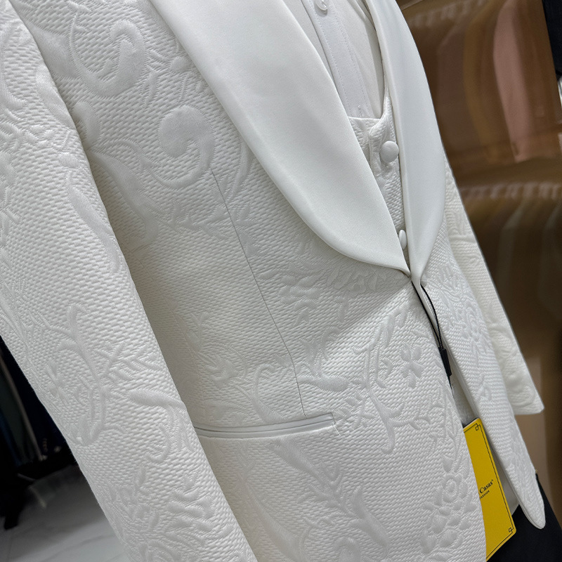 Men Wedding Suit White 3 Piece - Formal Men Party Wear Jacket ulasan dan harga