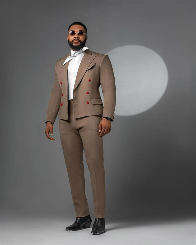 Designer Khaki Men Suit Set 2  - Khaki Formal Wear Men ulasan dan harga