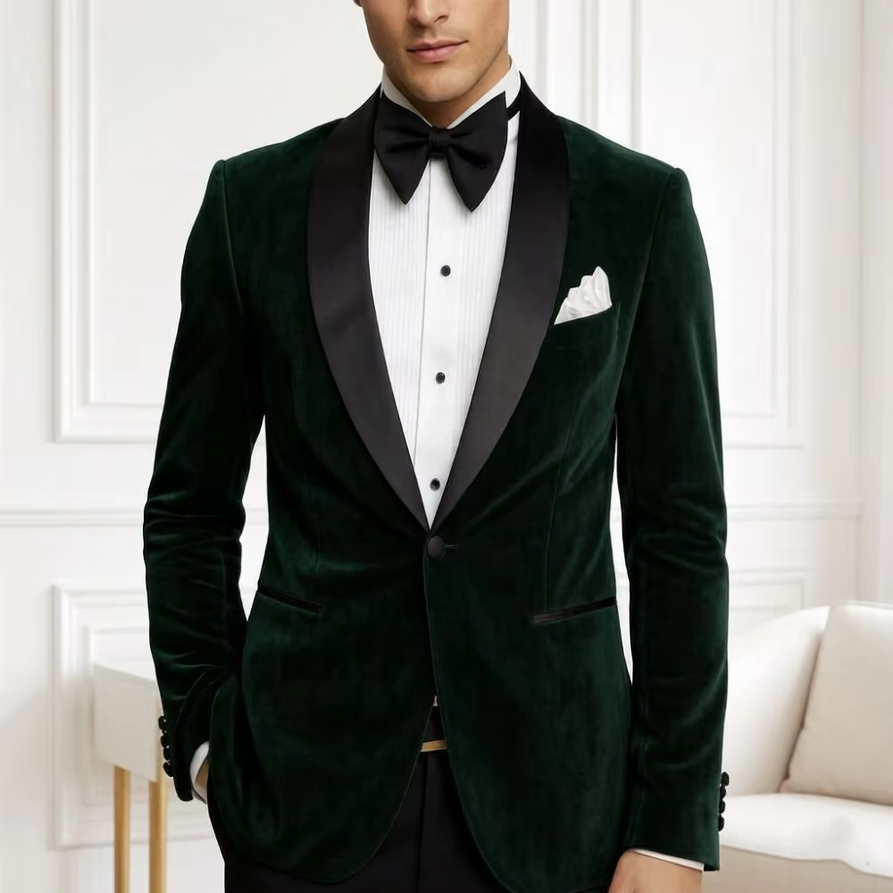 Men Velvet Blazer Slim Fit Sui - Formal Men Party Wear Jacket ulasan dan harga