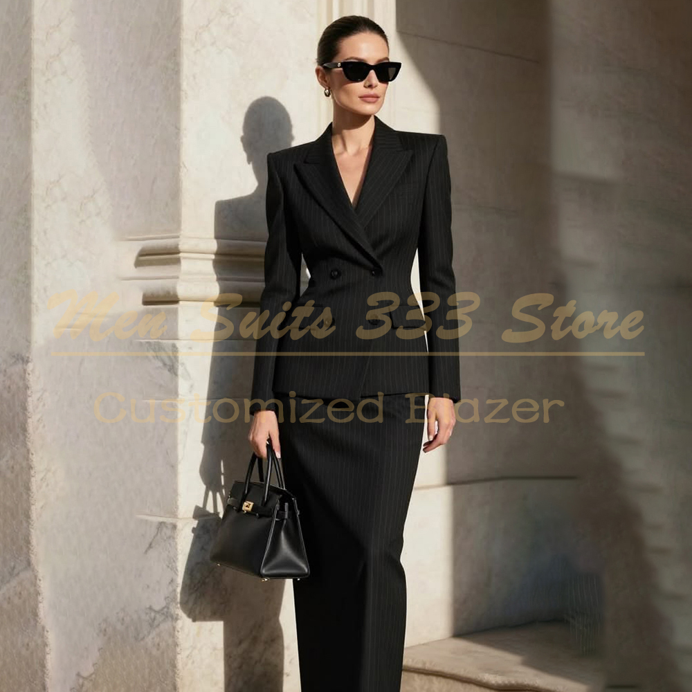 Designer Black Stripe Women's  - Men Formal Wear All Black ulasan dan harga