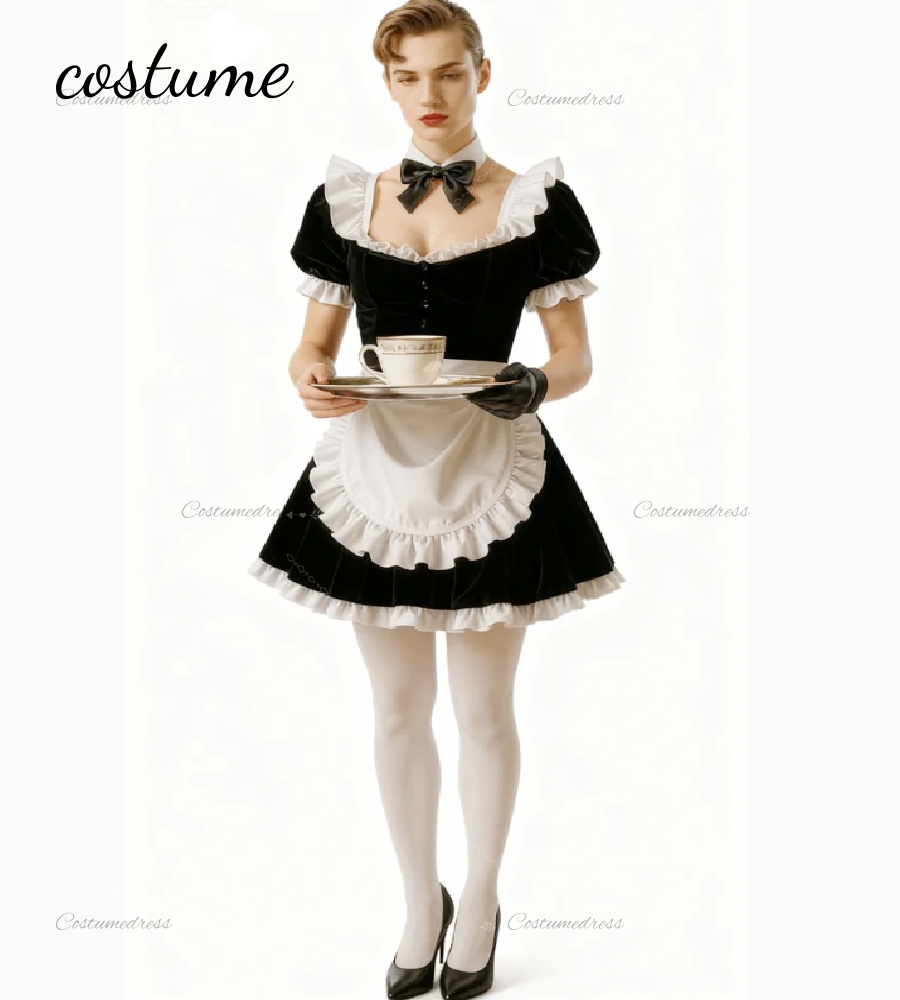 Chic Little Black Man In Maid  - Men Formal Wear All Black ulasan dan harga