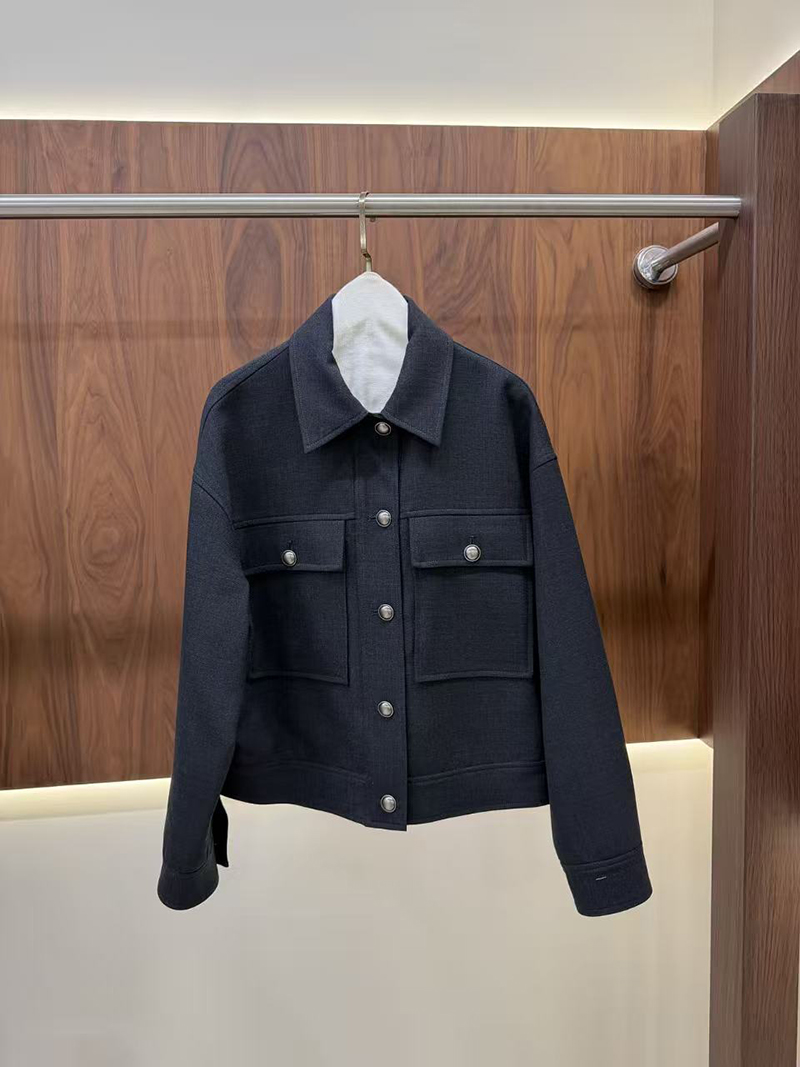 Collared Cargo Cropped Jacket  - Wool Suit Jacket ulasan dan harga