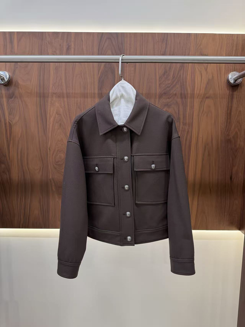 Collared Cargo Cropped Jacket  - Wool Suit Jacket ulasan dan harga