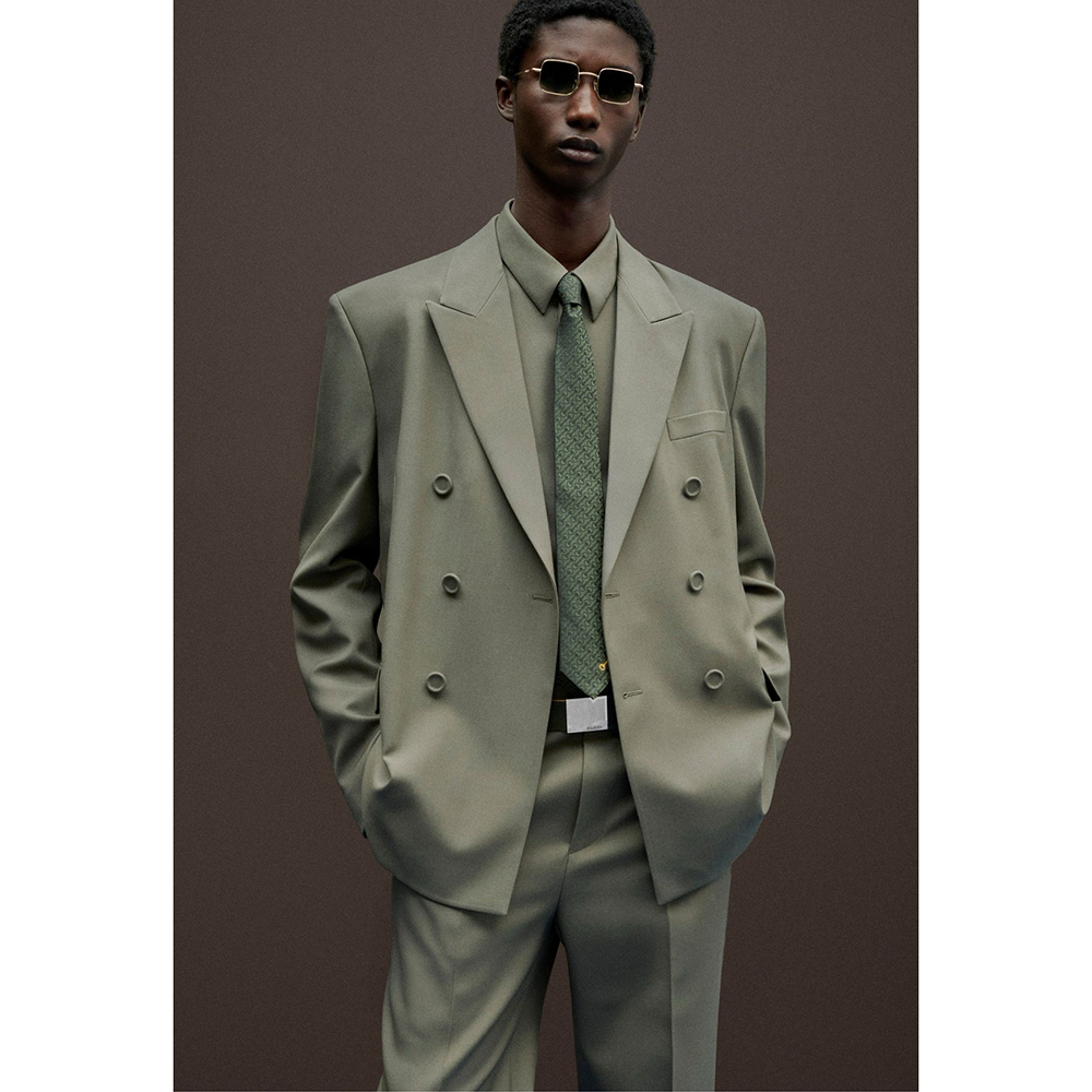 Men's Double-Breasted Suit 2 P - Khaki Formal Wear Men ulasan dan harga