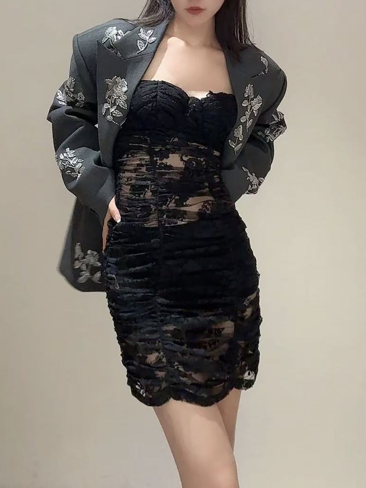 High Quality Women Gray Loose  - Wool Suit Jacket ulasan dan harga