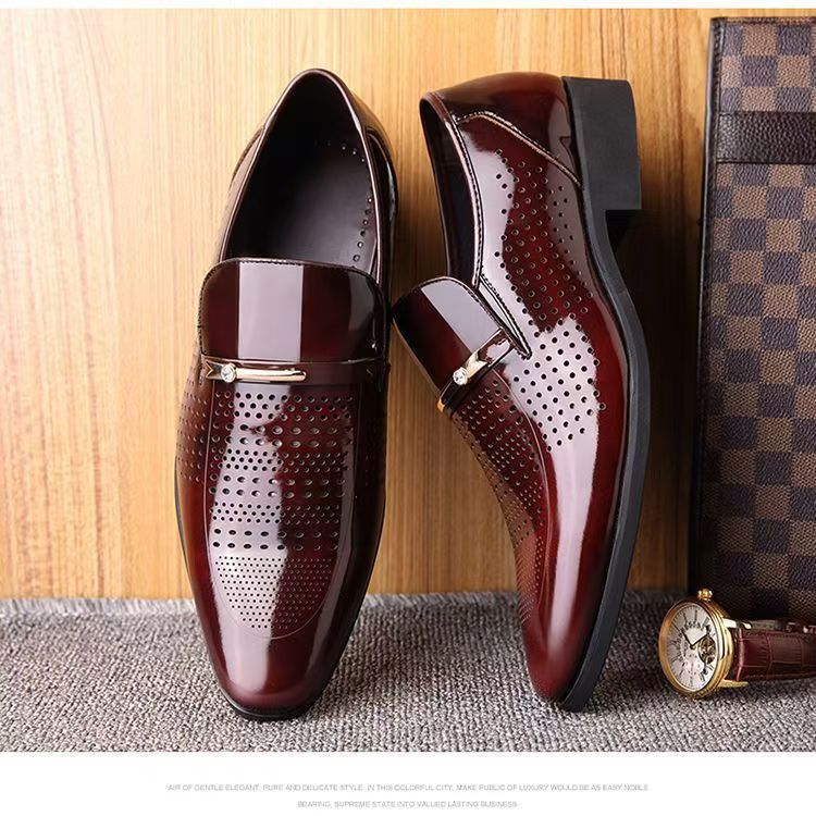 Summer New Leather Shoes Men's - Formal Men Office Wear Sandals ulasan dan harga