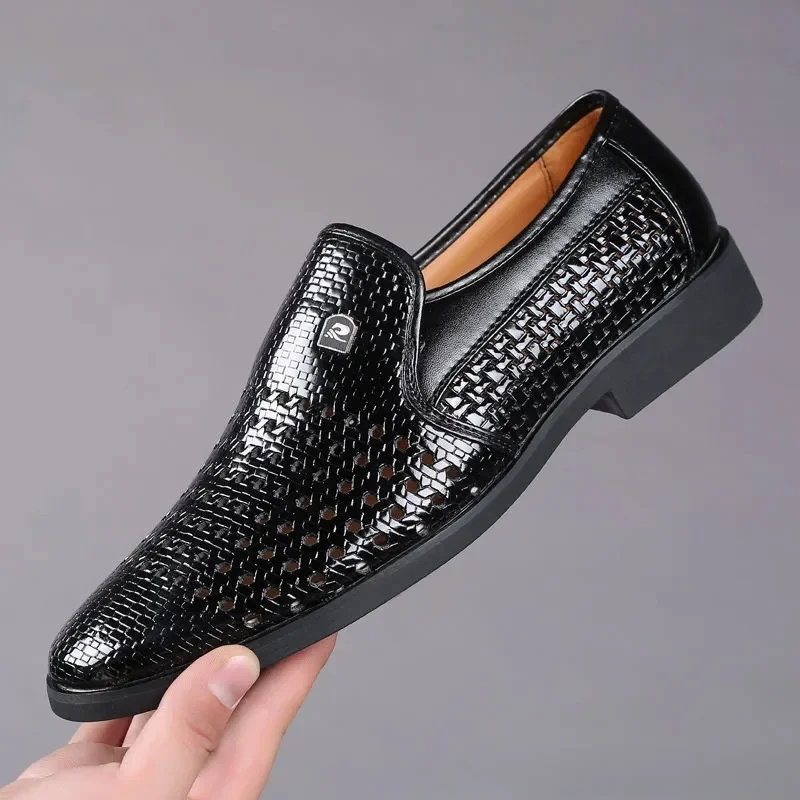 Summer New Leather Shoes Men's - Formal Men Office Wear Sandals ulasan dan harga