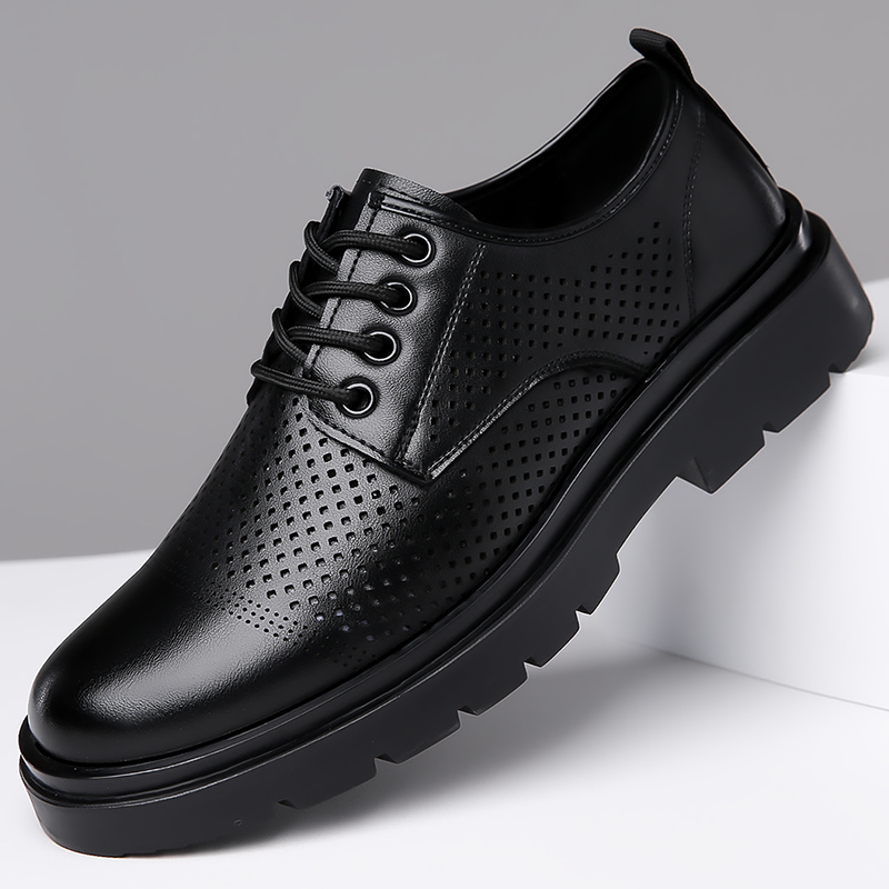Summer New Leather Shoes Men's - Formal Men Office Wear Sandals ulasan dan harga