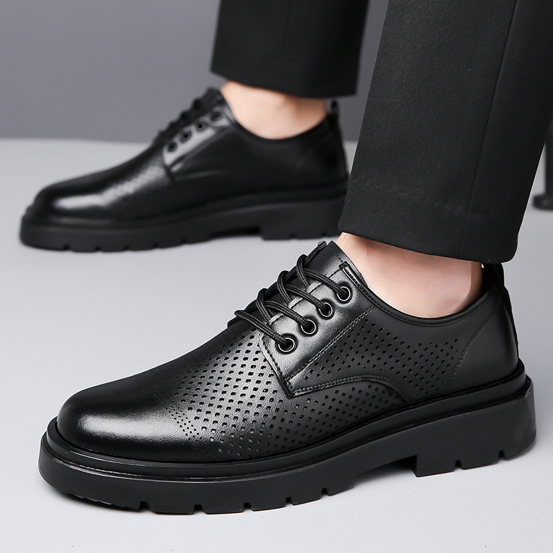 Summer New Leather Shoes Men's - Formal Men Office Wear Sandals ulasan dan harga