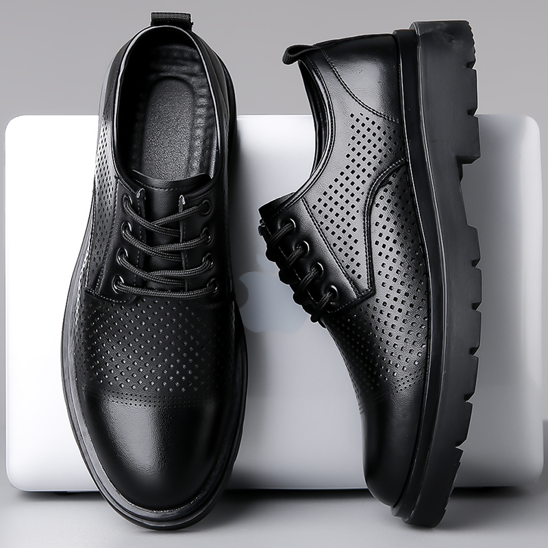 Summer New Leather Shoes Men's - Formal Men Office Wear Sandals ulasan dan harga