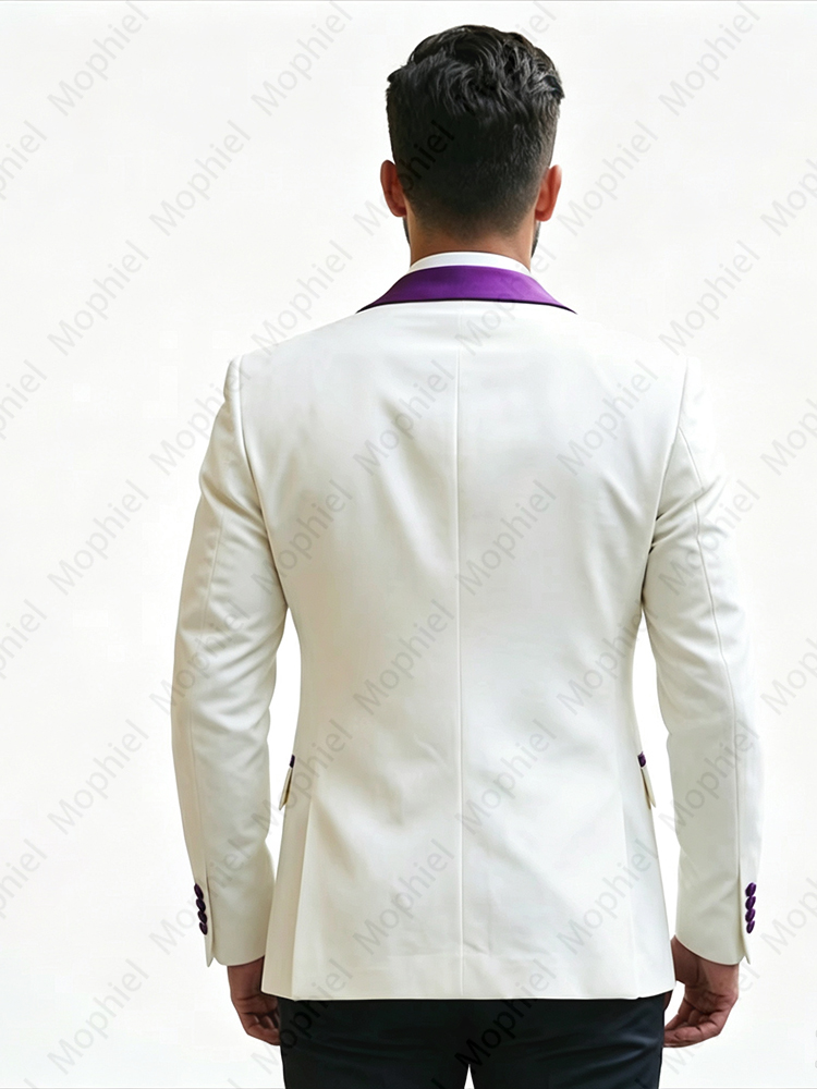 White Men‘s Suits 3 Pieces Sli - Formal Men Party Wear Jacket ulasan dan harga