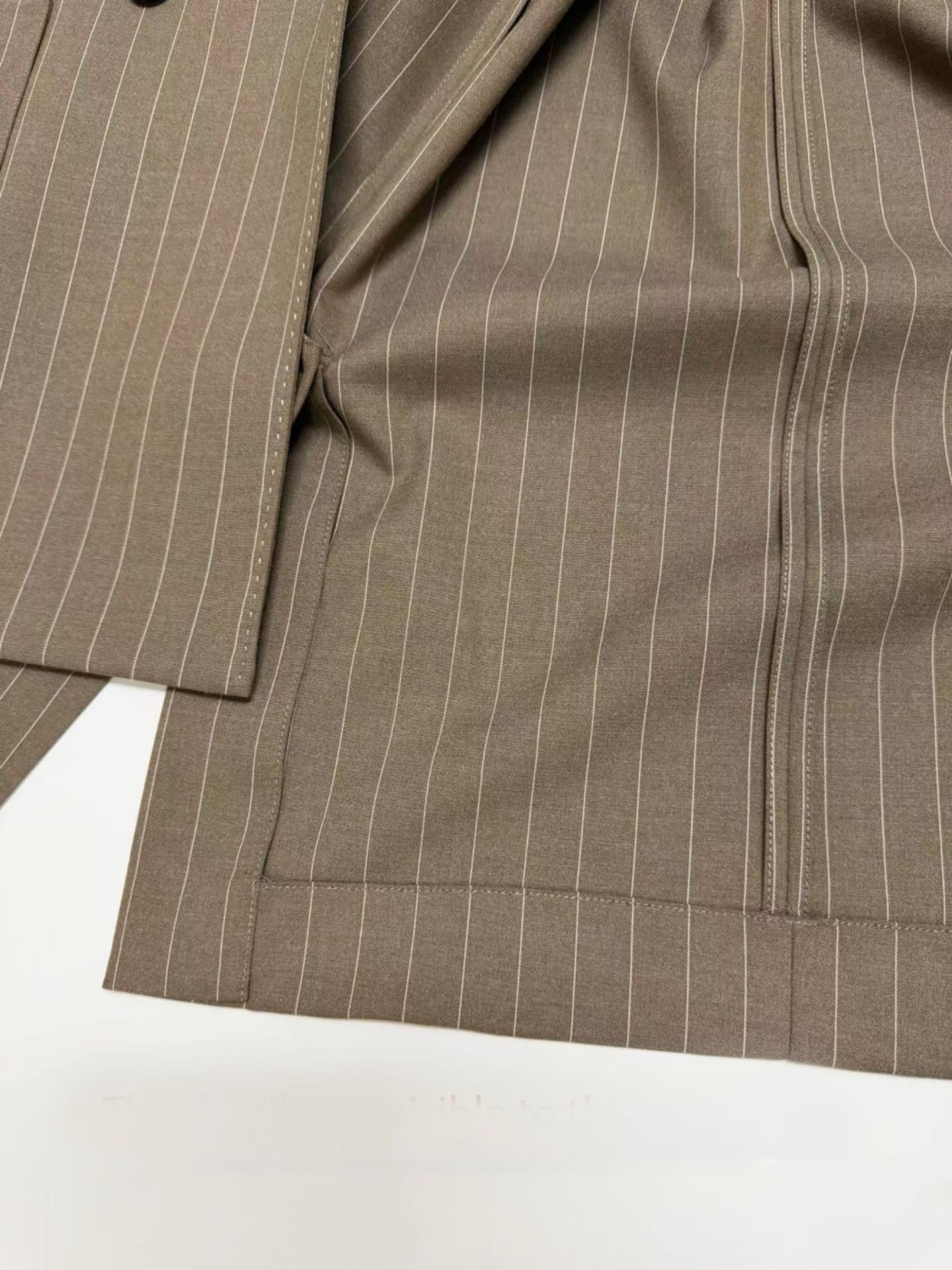 Elegant Pinstriped Trouser Sui - Wool Suit Jacket ulasan dan harga