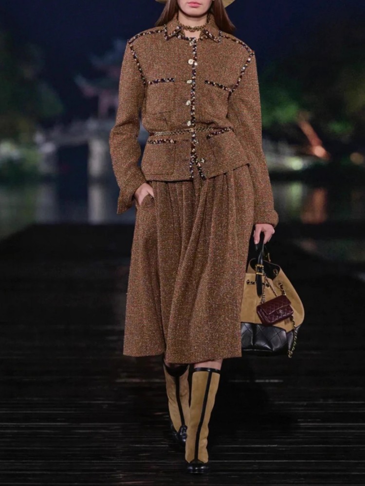 Female Elegant Turndown Collar - Wool Suit Jacket ulasan dan harga
