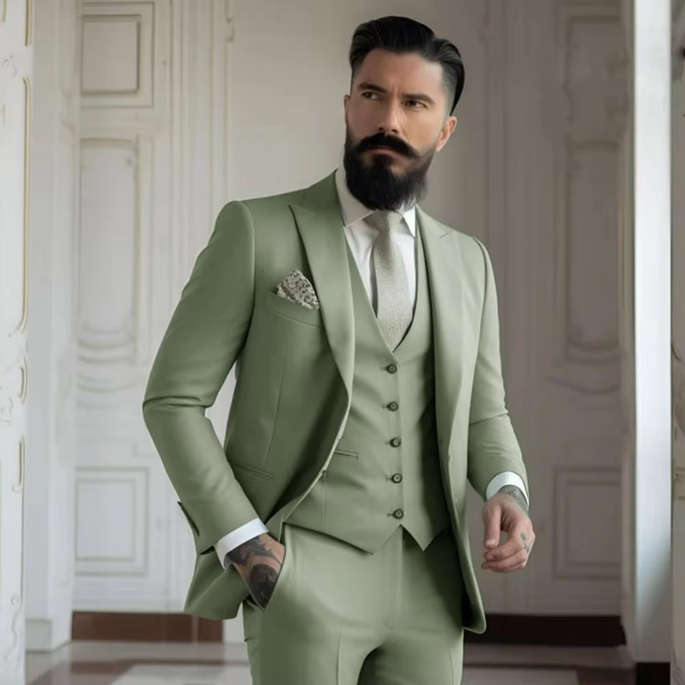 Khaki MenTuxedo Wedding Suits  - Khaki Formal Wear Men ulasan dan harga