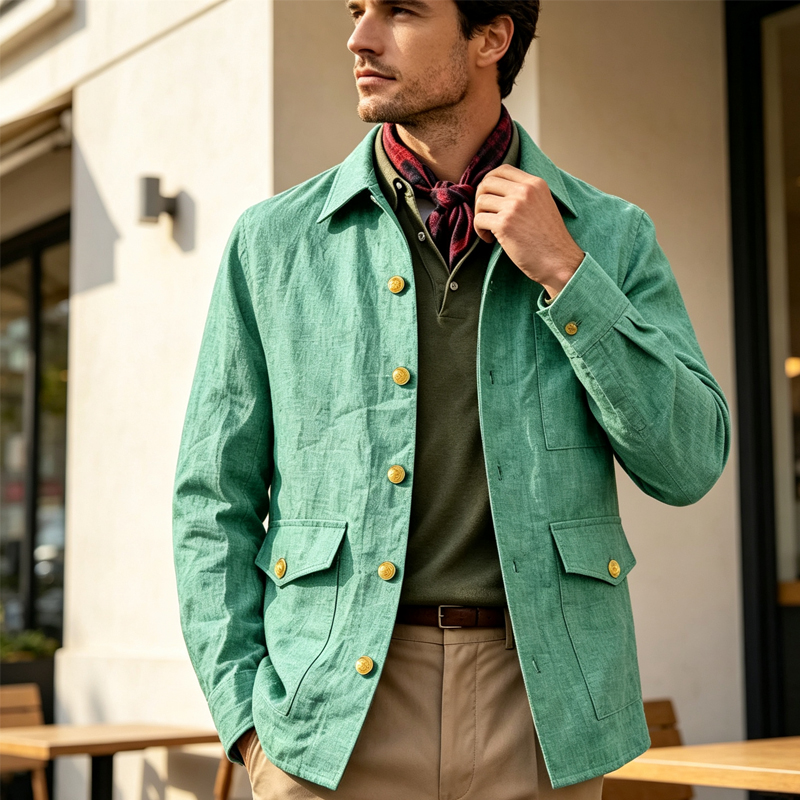Vintage Men's Linen Jacket Lap - Men Formal Wear With Coat ulasan dan harga